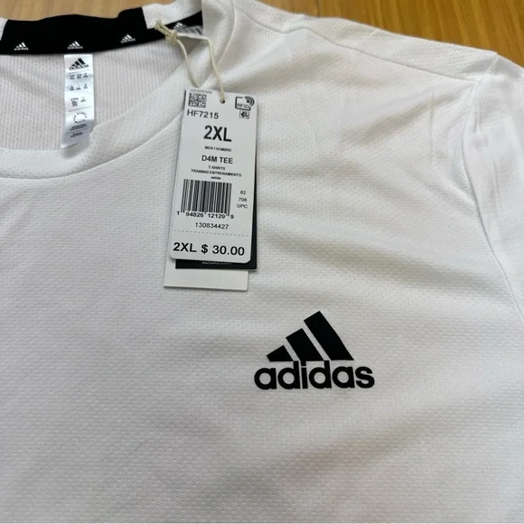 NEW Men's Adidas 2XL Designed 4 Movement White Tee Shirt Size XXLarge MSRP $30 - Picture 2 of 7